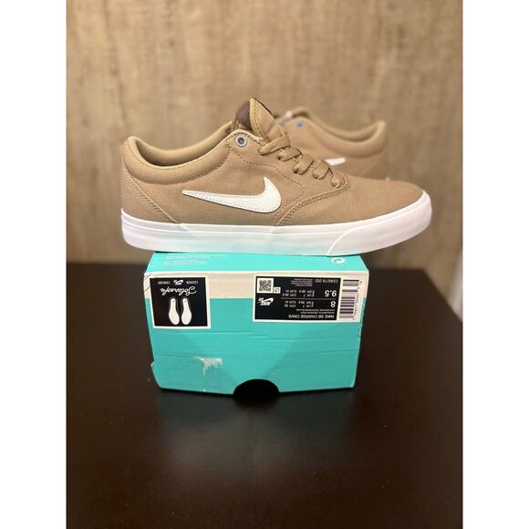 Nike Other - NEW SZ 8m/9.5w - Nike Mens Sb Charge Sneaker, Tan/Wht